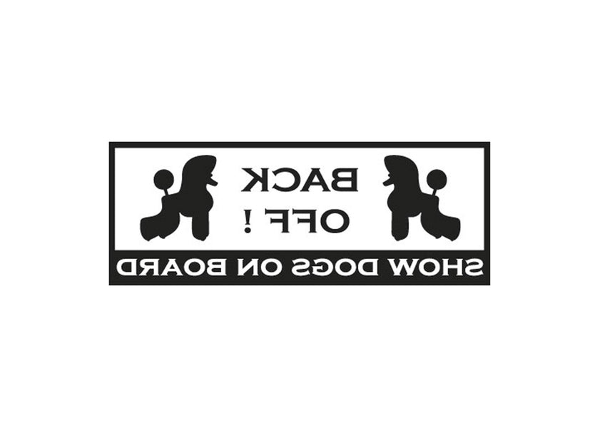 Autocolant "Back Off inside car" 22x8,3cm