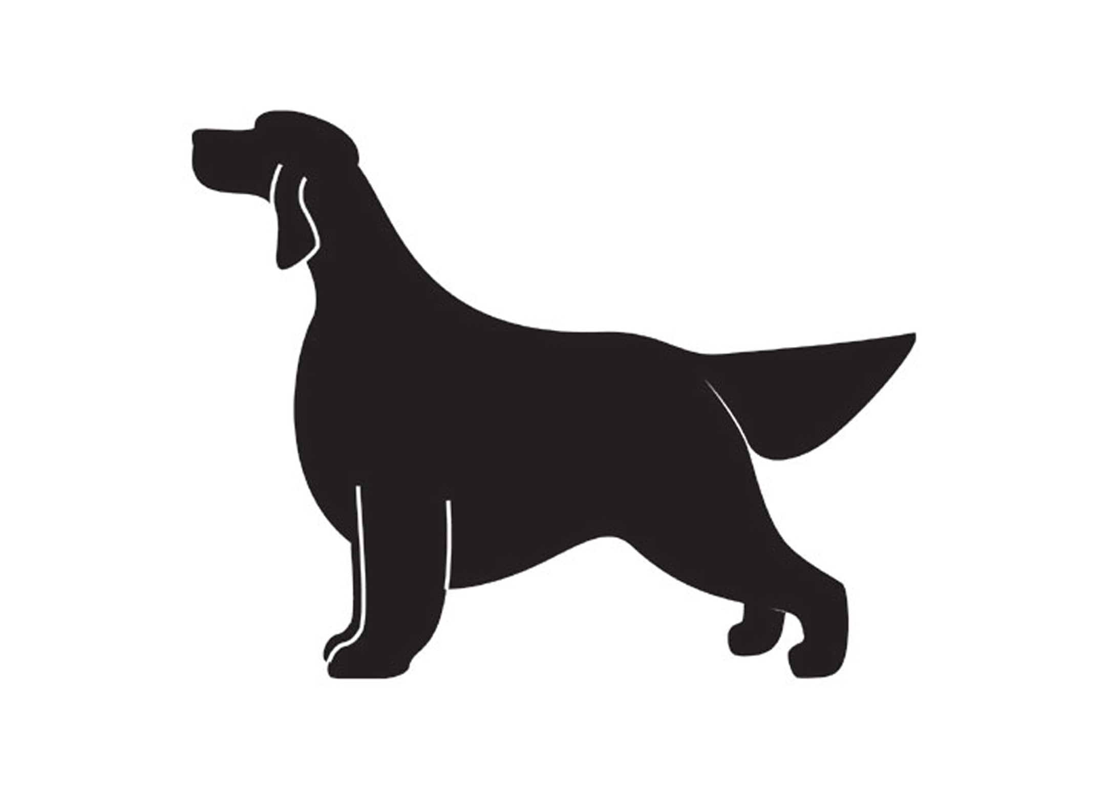 Autocolant Setter 25 cm Negru Stanga