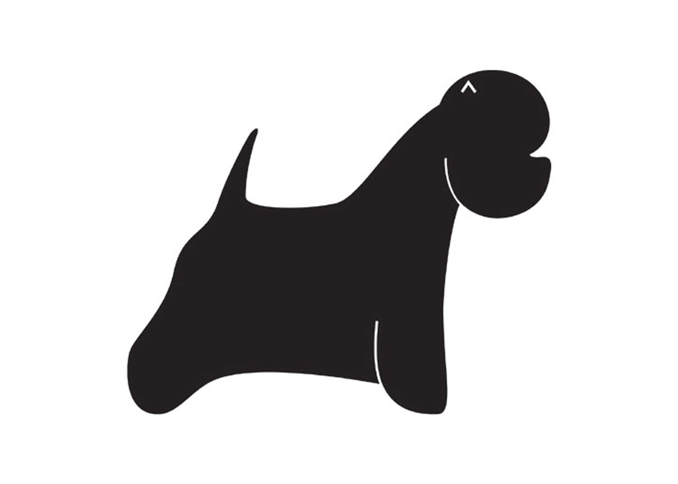 Autocolant Westie 10 cm Negru Dreapta