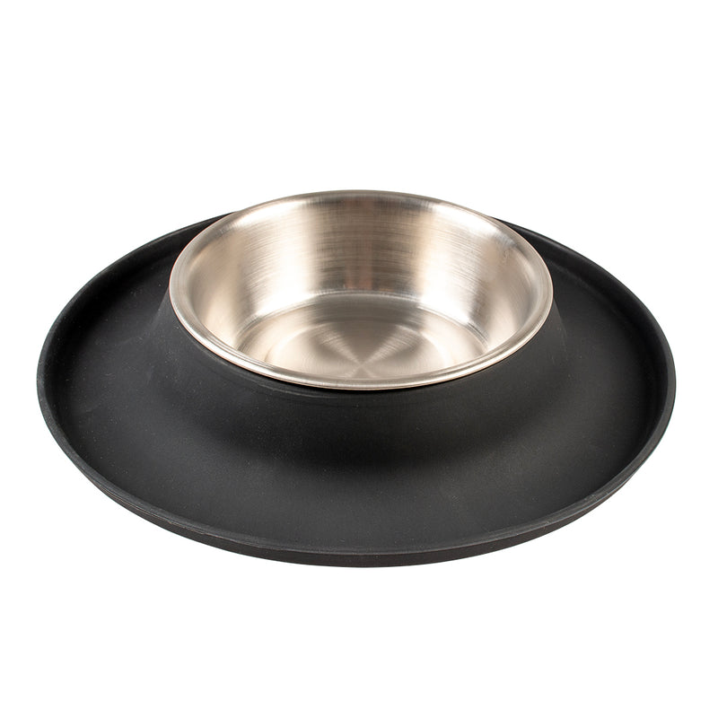 Bol hrana no-spill silicon 420 ml negru
