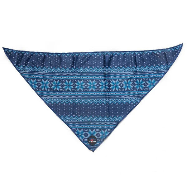 Long Paws Bandana FTD Blue Trad Christmas