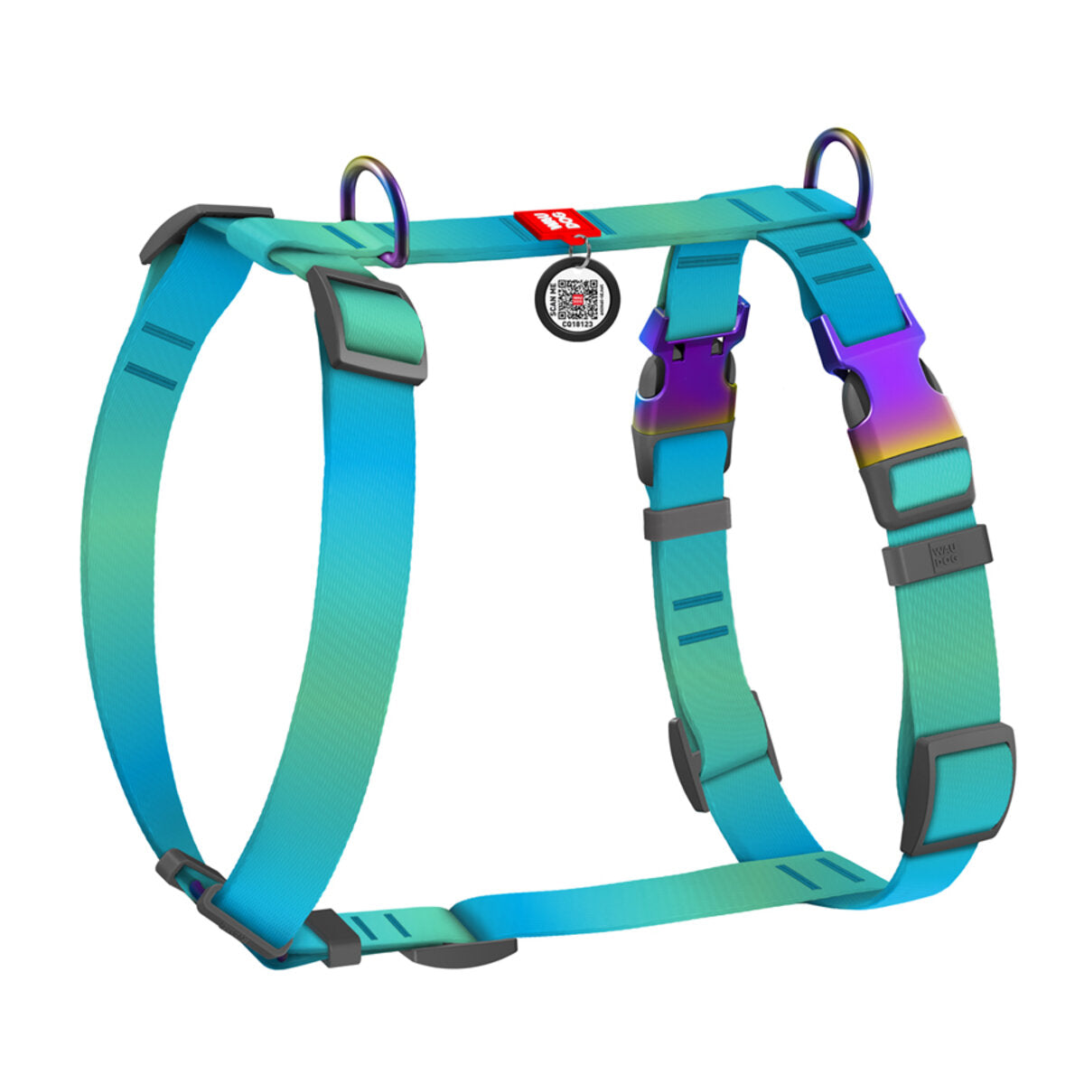 Waudog Ham nylon reciclat, gradient albastru