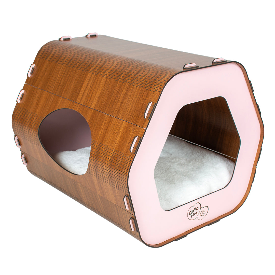 Casuta pisici MDF Roz 33.5x40x34 cm