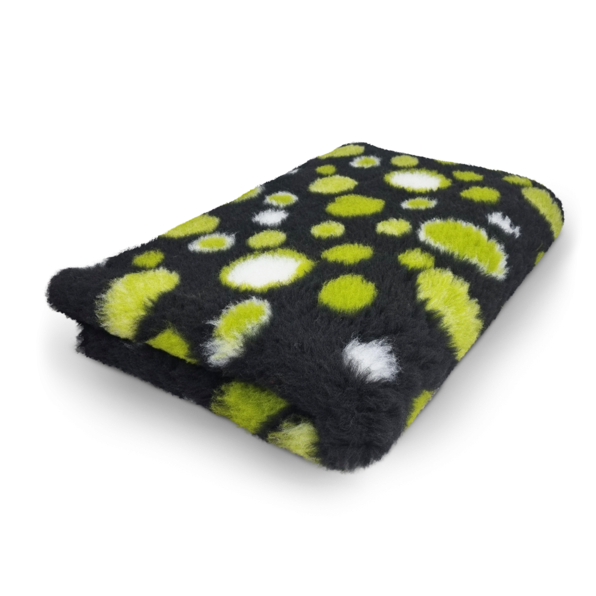 VET BED Covors Antiderapant Cercuri Negru cu Alb si verde
