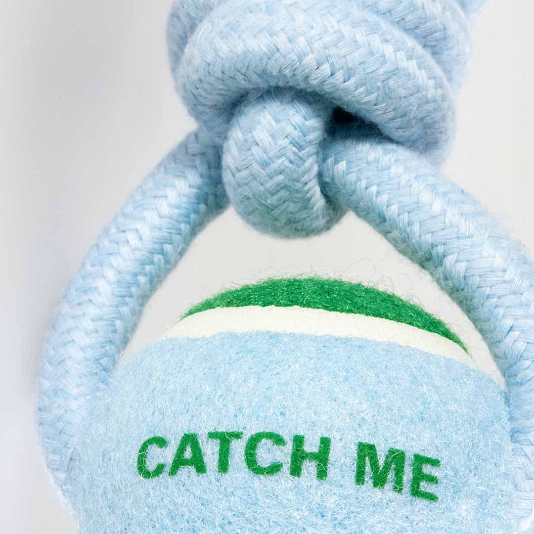 Jucarie Catch me minge cu sfoara albastra/verde