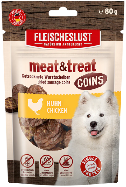 Recompensa Meat&Treat Coins Pasare 80g