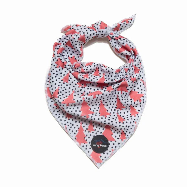 Long Paws Bandana FTD Pink Christmas Tree