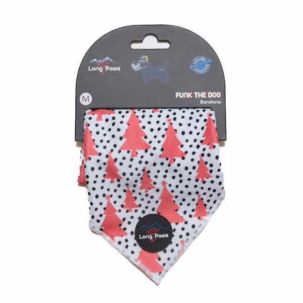 Long Paws Bandana FTD Pink Christmas Tree