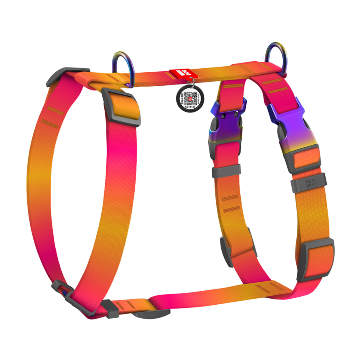 Waudog Ham nylon reciclat, gradient portocaliu