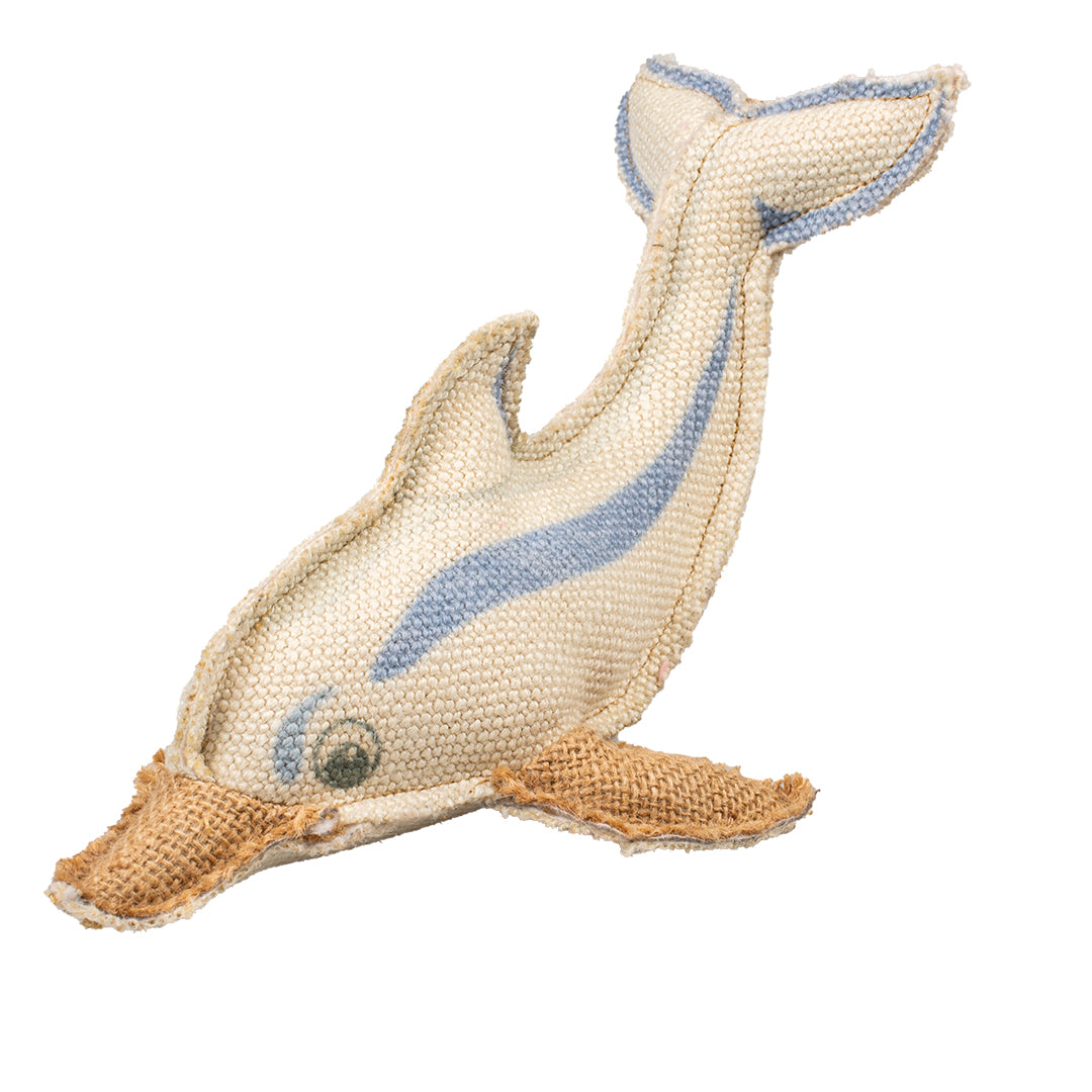Jucarie de panza Canvas Delfin 29x16x10cm