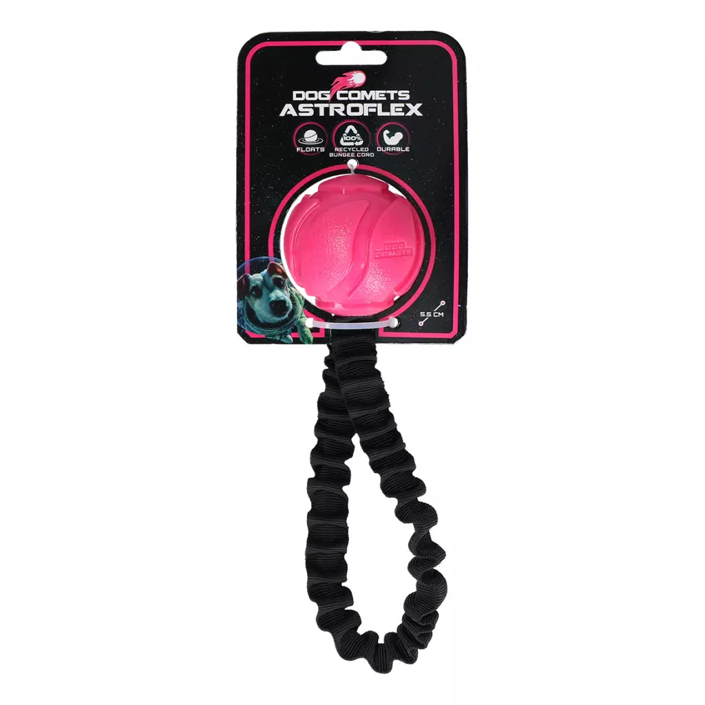 Jucarie Dog Comets Astro Flex minge Roz cu maner