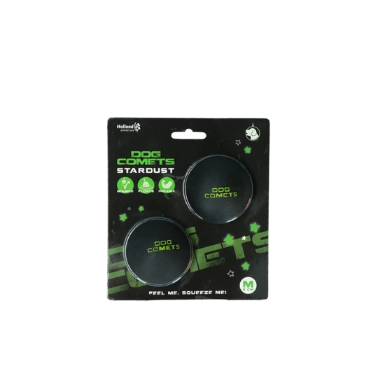 Jucarie Dog Comets Minge Stardust Negru/verde 2 buc