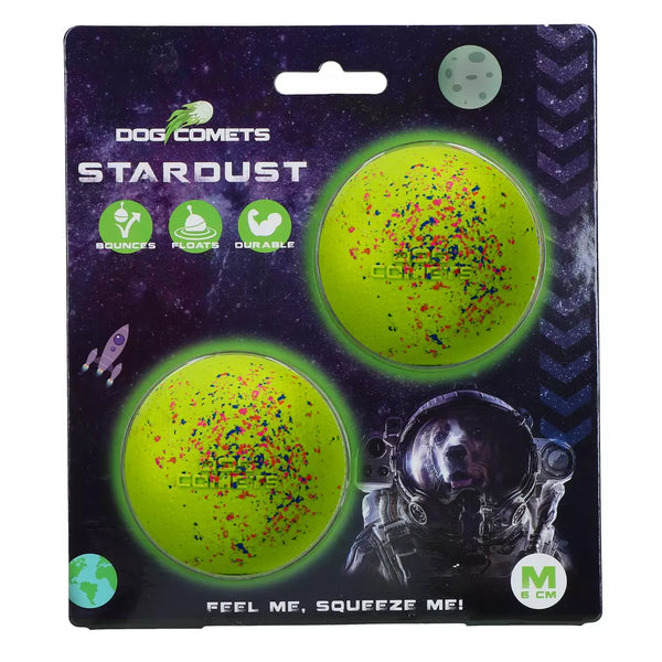 Jucarie Dog Comets Minge Stardust Verde 2 buc