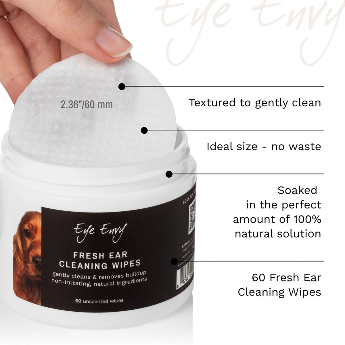 Eye Envy Servetele umede pentru igiena urechilor