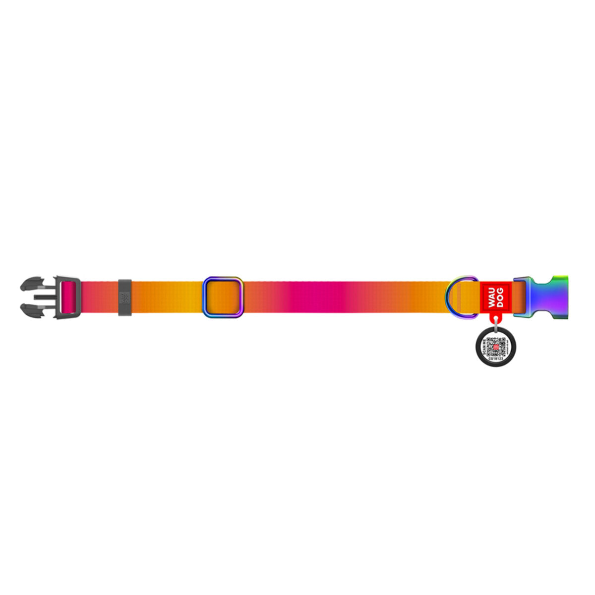 Waudog Zgarda din nylon reciclat, gradient portocaliu
