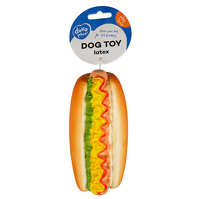 Jucarie latex Hot Dog 16x7x6cm