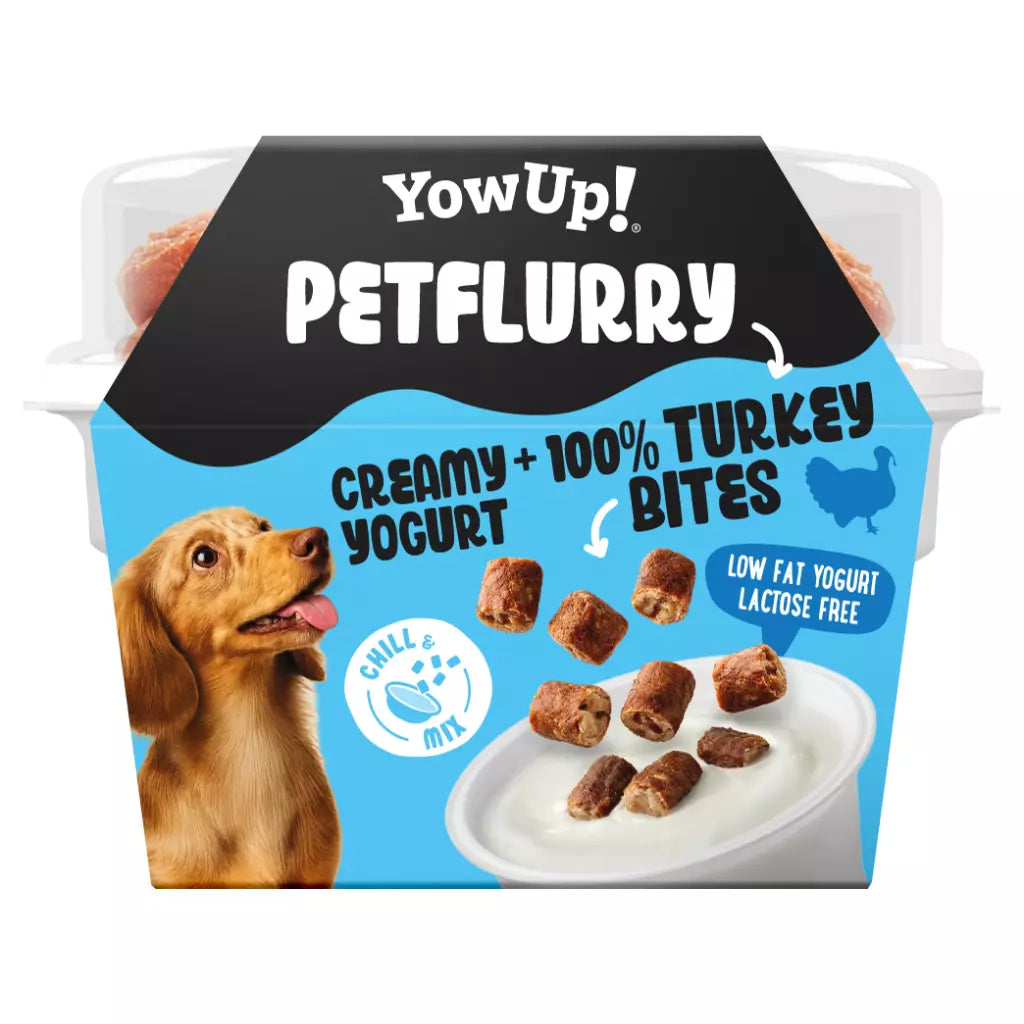 YowUp! Petflurry Recompensa Iaurt cu bucati de curcan 130g
