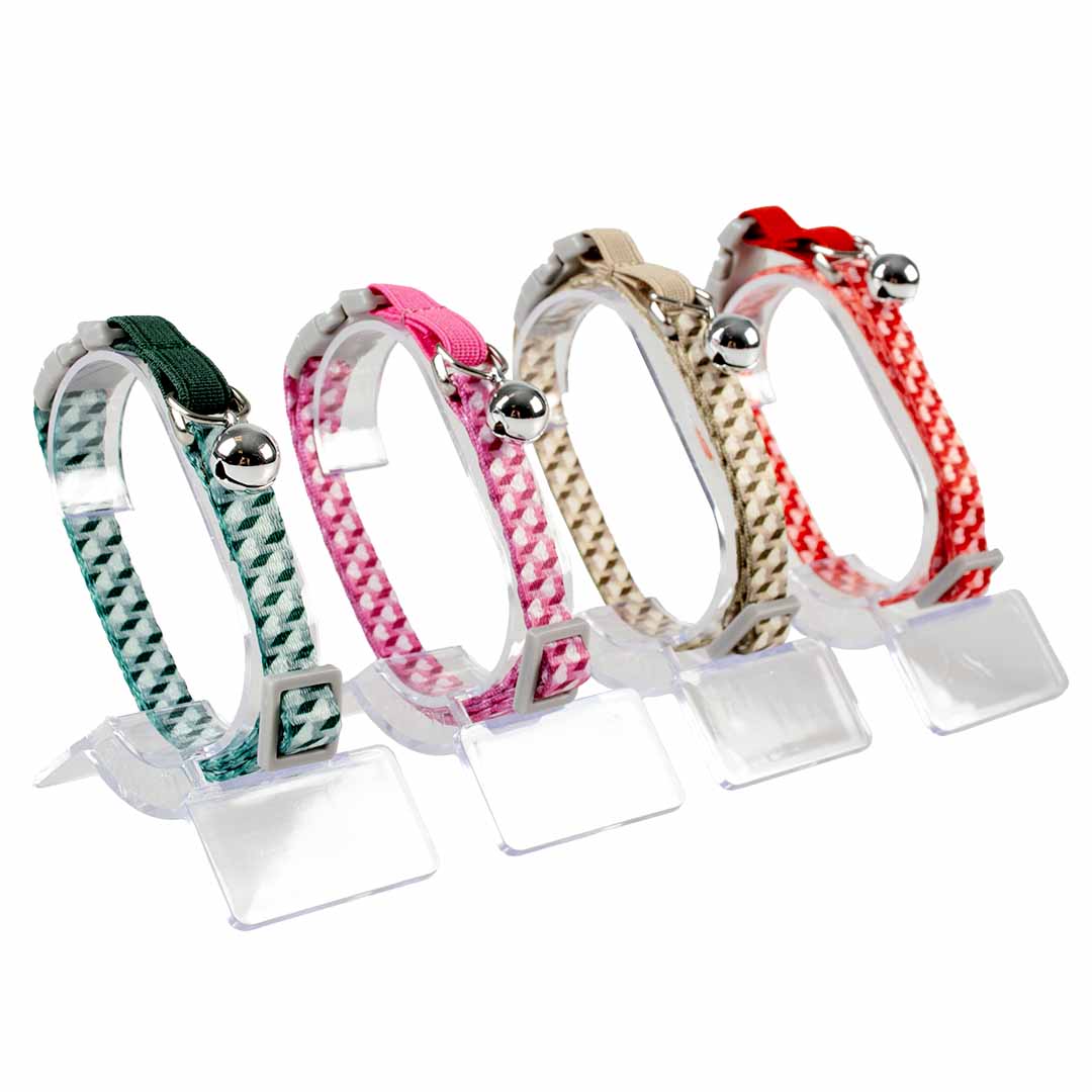 Zgarda pisici retro inimioare 20-30cm