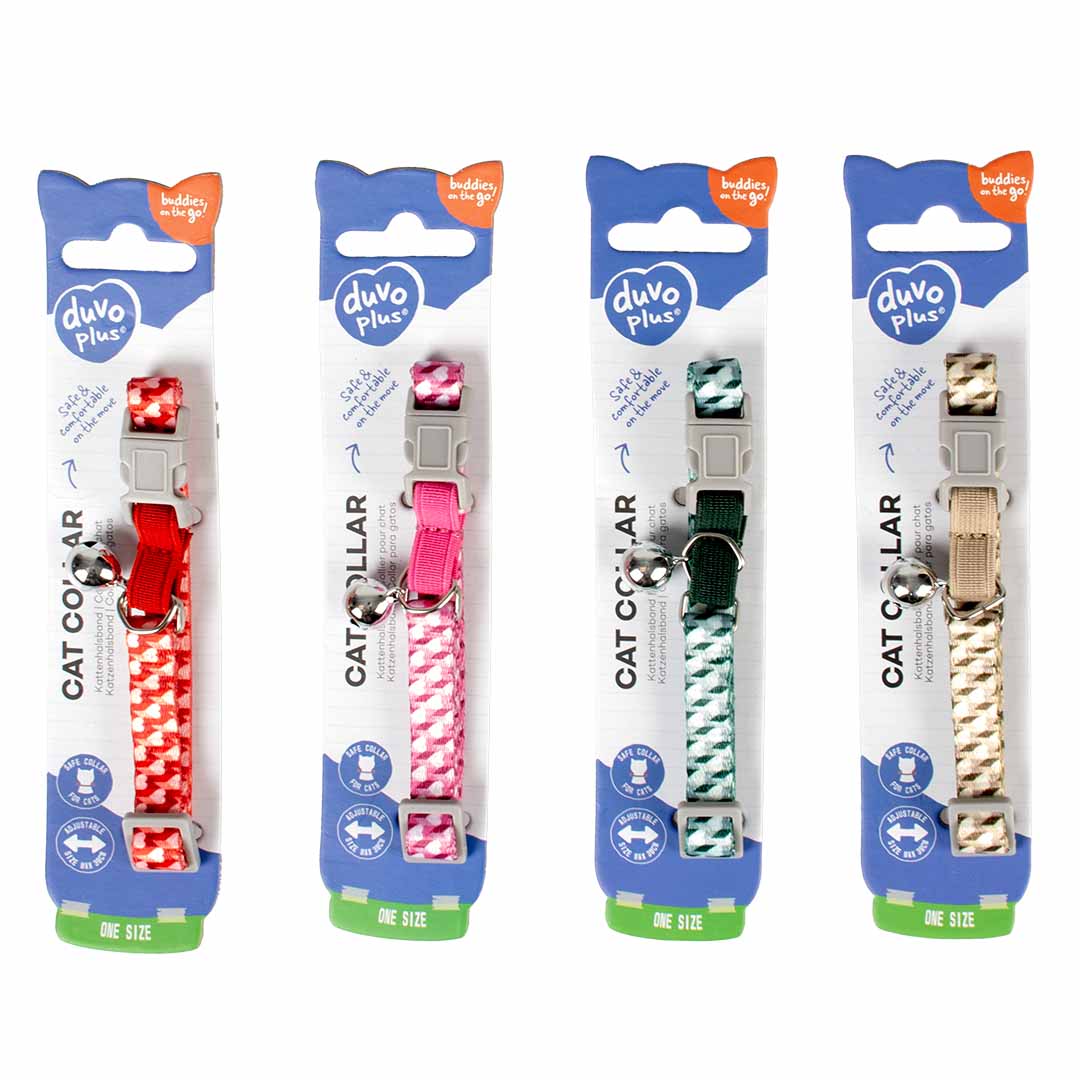 Zgarda pisici retro inimioare 20-30cm