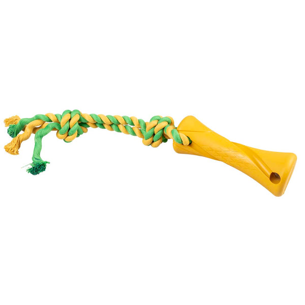 Jucarie gantera cauciuc + sfoara 46.5x9x6cm
