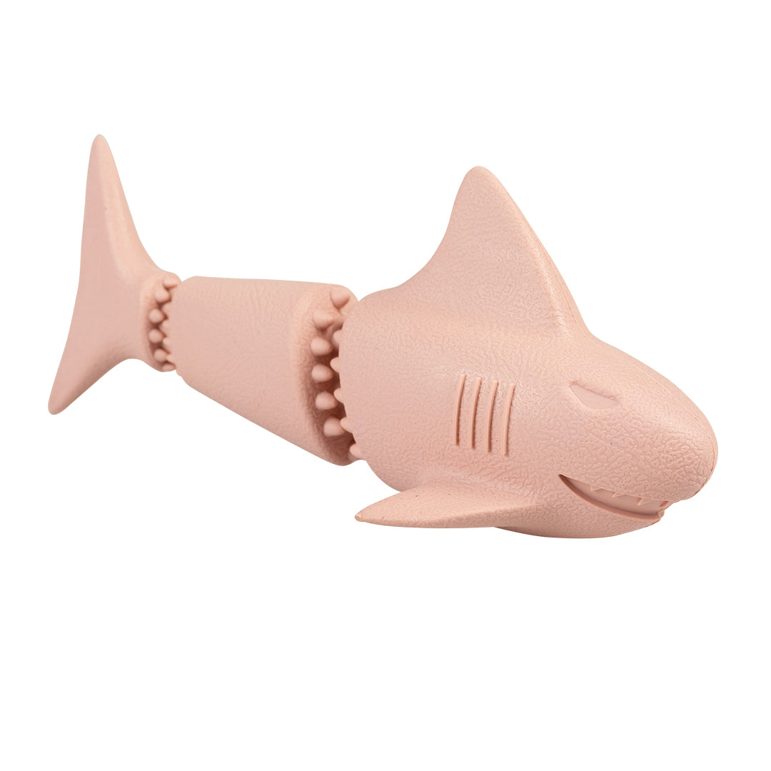 Jucarie Caini Rechin cauciuc eco 18x7.6x7.5cm roz