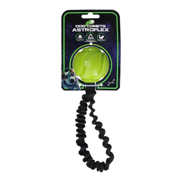 Jucarie Dog Comets Astro Flex minge Verde cu maner