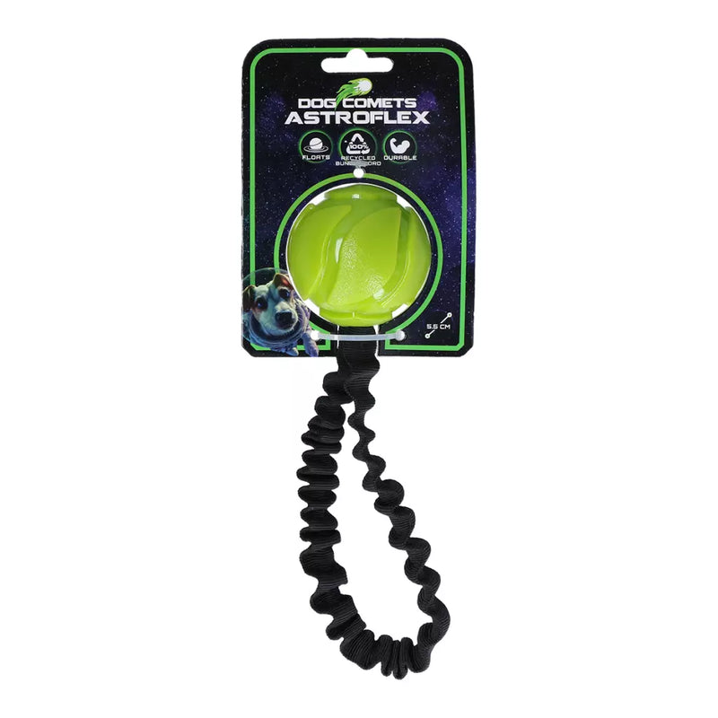 Jucarie Dog Comets Astro Flex minge Verde cu maner