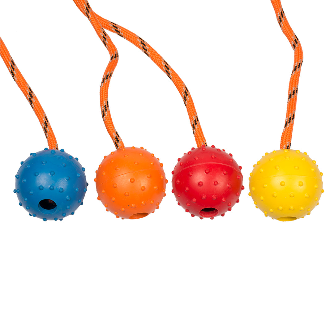 Jucarie Minge de cauciuc cu sfoara 33cm