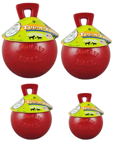 Jucarie Jolly Tug-n-Toss 10 cm Rosu