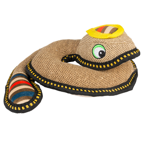 Jucarie pentru caini panza maro sarpe 34x23x5cm