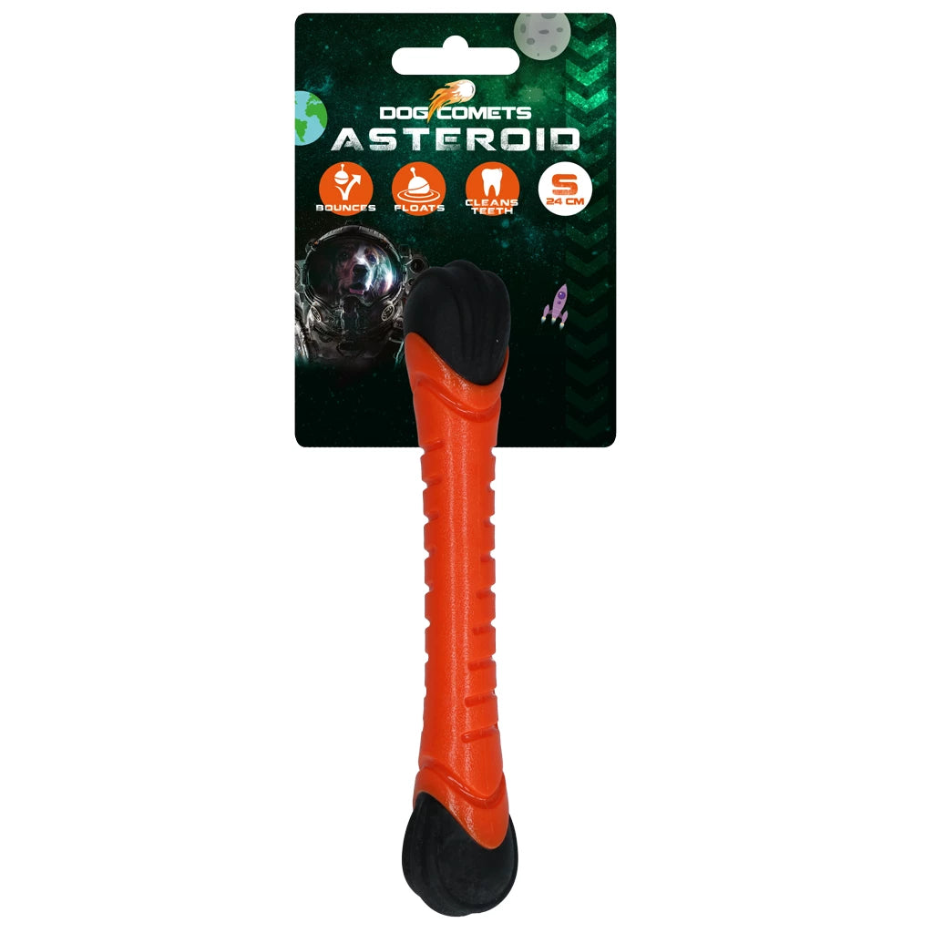 Jucarie Dog Comets Asteroid Fetch Stick Plutitor Portocaliu