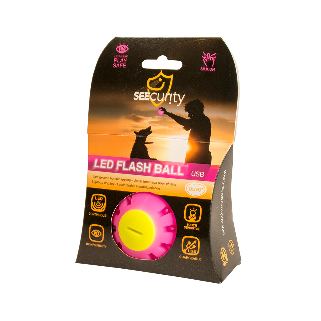 Jucarie Minge cu Led Fucsia 6cm