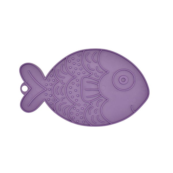 Fiboo Covoras pentru lins in forma de peste - Violet