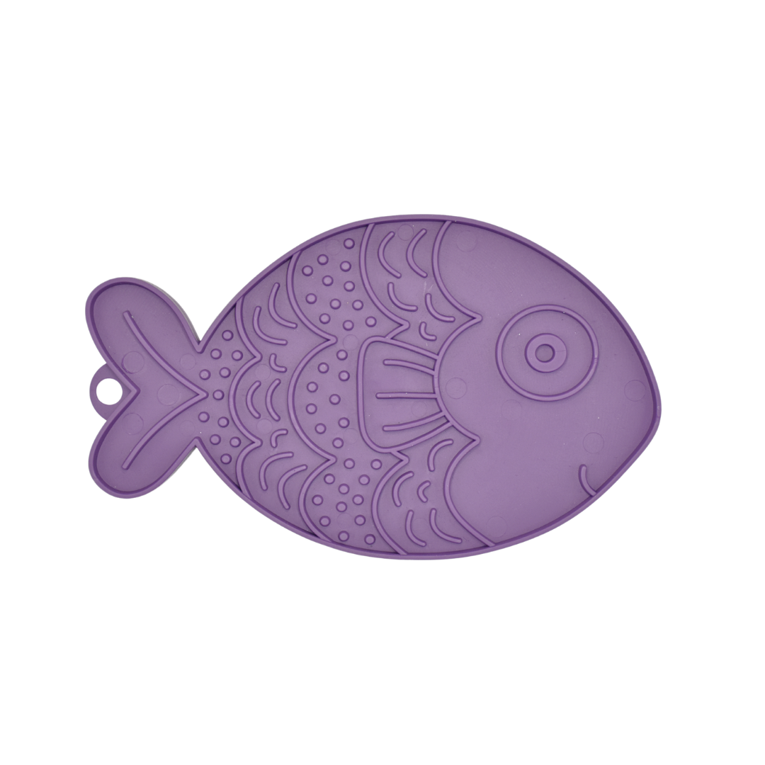 Fiboo Covoras pentru lins in forma de peste - Violet