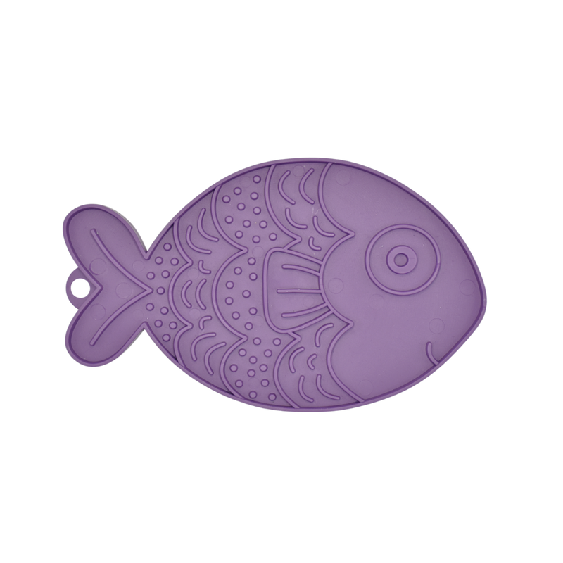 Fiboo Covoras pentru lins in forma de peste - Violet