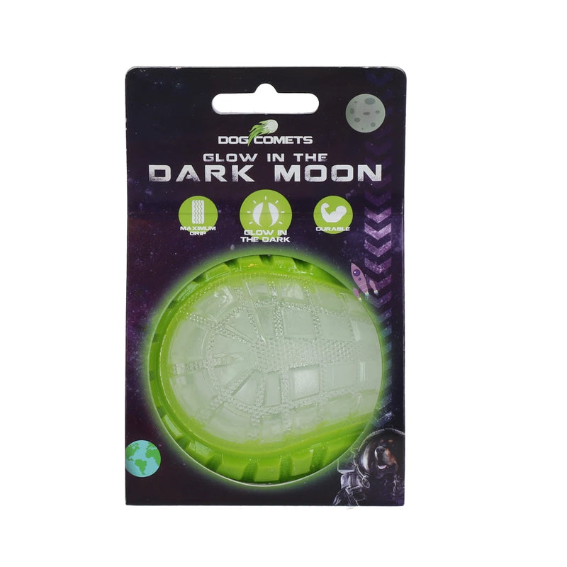 Jucarie Dog Comets Minge Glow In The Dark Moon Verde