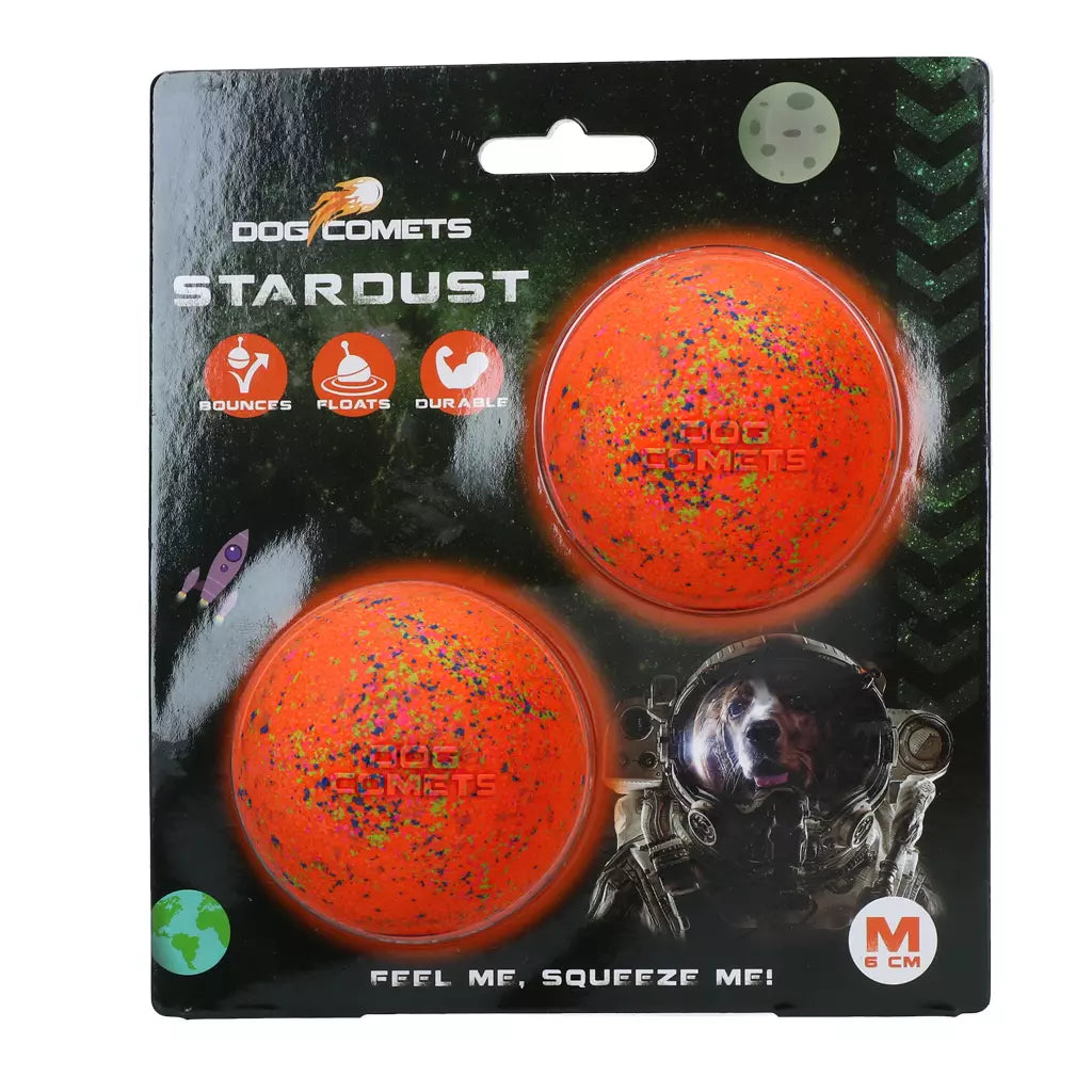 Jucarie Dog Comets Minge Stardust Portocaliu 2 buc