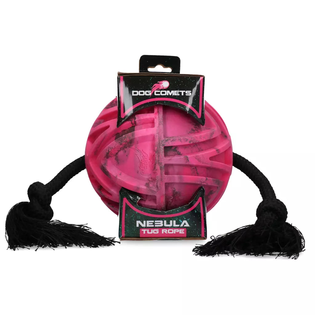 Jucarie Dog Comets Nebula Roz cu sfoara 18cm