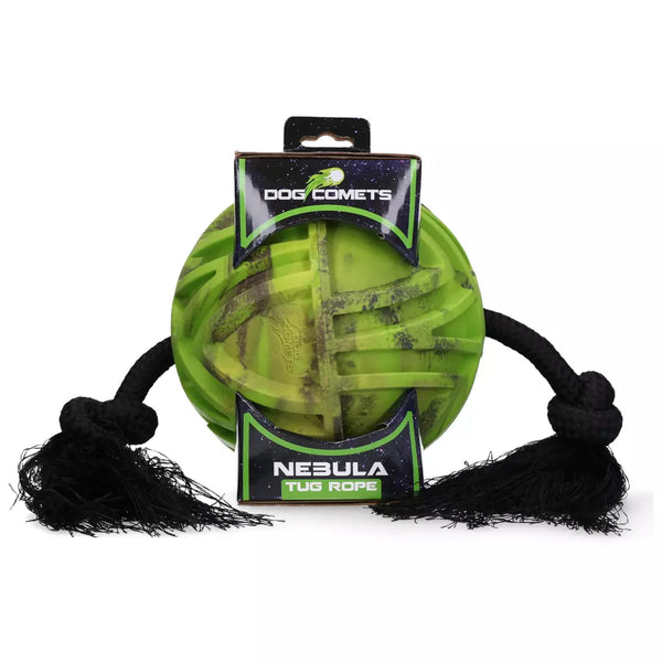 Jucarie Dog Comets Nebula Verde cu sfoara 18cm