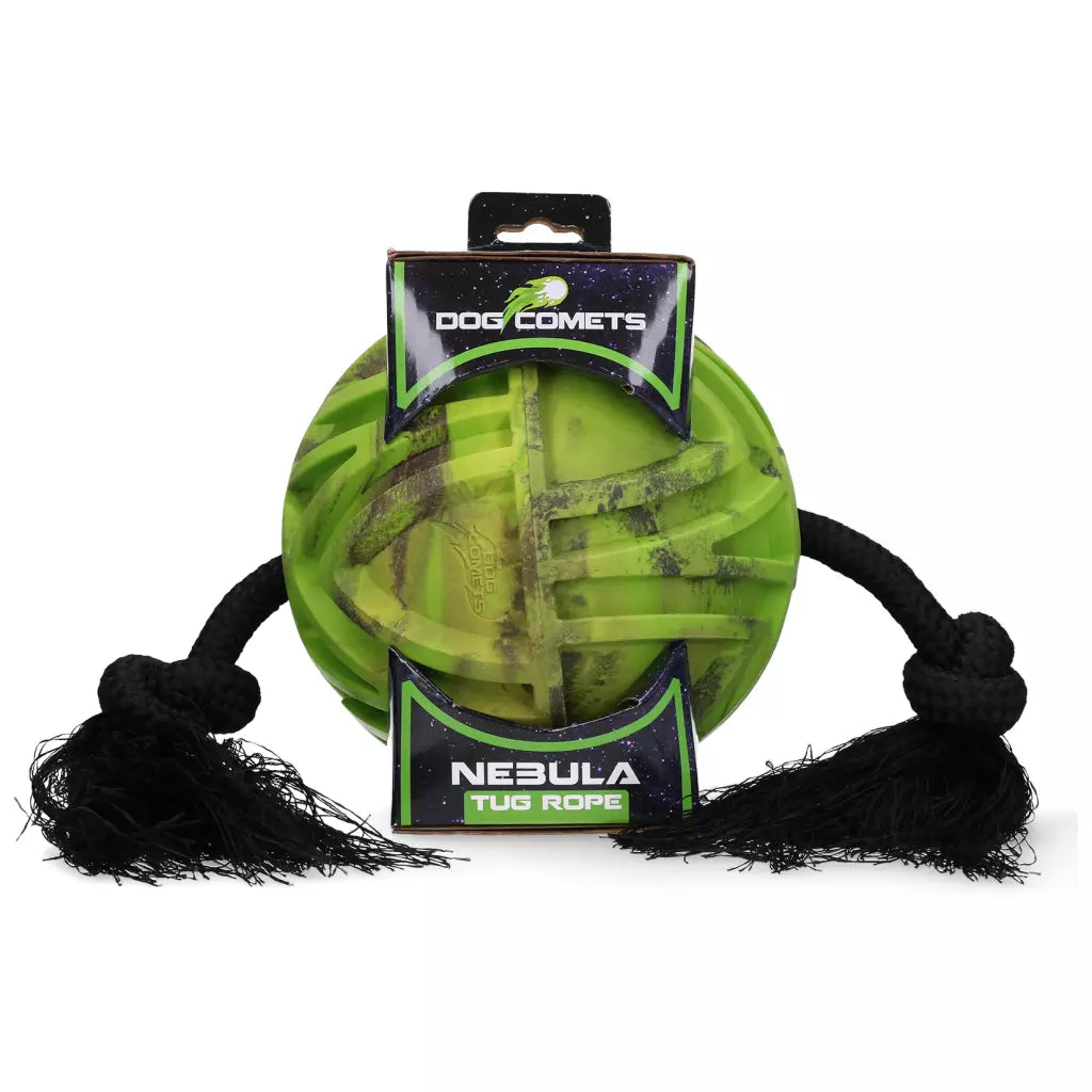 Jucarie Dog Comets Nebula Verde cu sfoara 18cm