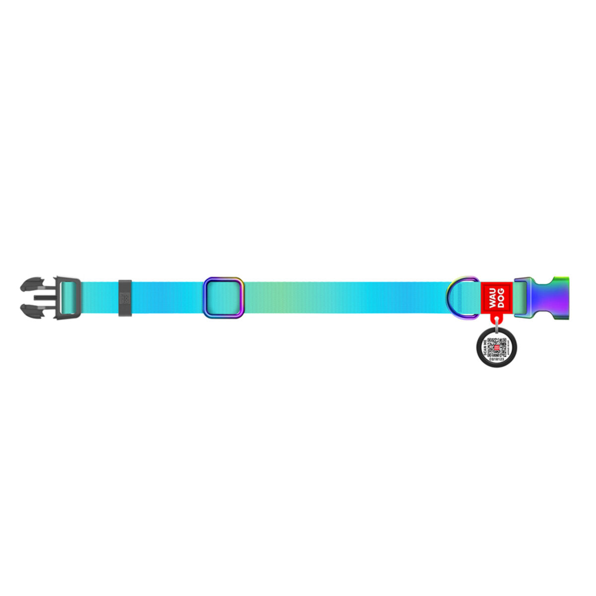 Waudog Zgarda din nylon reciclat, gradient albastru