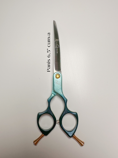 Foarfeca Curba Paris Verde 6.5" Real Groom