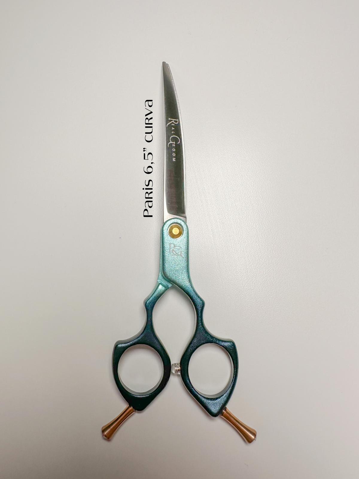 Foarfeca Curba Paris Verde 6.5" Real Groom