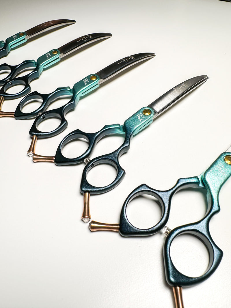 Foarfeca Curba Paris Verde 6.5" Real Groom