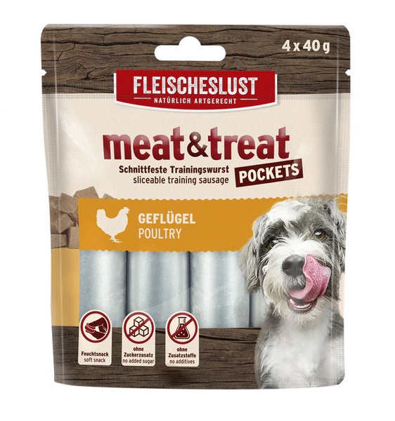 Recompensa Meat&Treat Pockets Pasare 4x40g