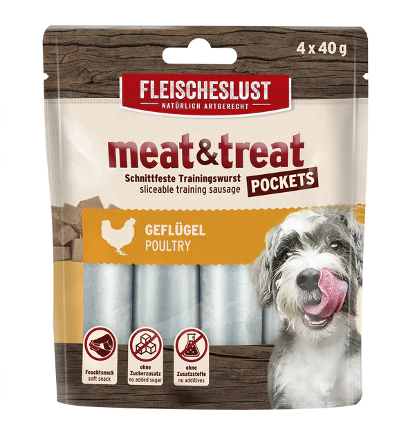 Recompensa Meat&Treat Pockets Pasare 4x40g