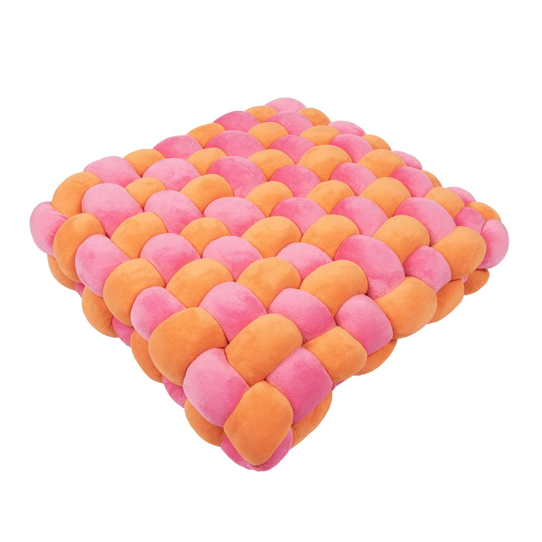 Perna Velvet Vibe 40x40x9.5cm Roz/Portocaliu