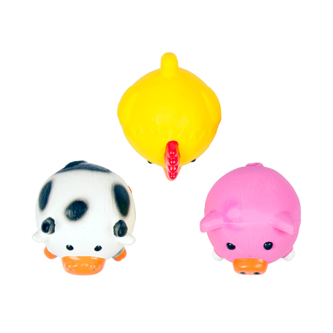 Jucarie minge latex pui/vaca/porc 9.5cm
