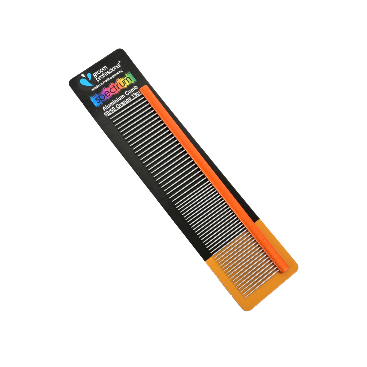Groom Professional Spectrum Pieptene Aluminiu 50/50 Orange 19cm