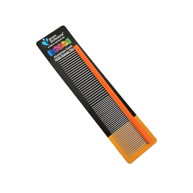 Groom Professional Spectrum Pieptene Aluminiu 50/50 Orange 19cm